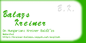 balazs kreiner business card
